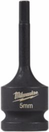 SHOCKWAVE Impact Duty 1/2 Inch 5mm Hex Bit Socket, 1-3/4 Inch Depth