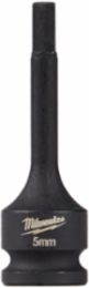 SHOCKWAVETM 3/8 Inch Drive 5mm Hex Bit Socket, 1-3/4 Inch Fastening Depth