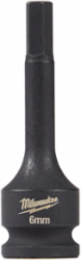 SHOCKWAVETM Impact Duty 3/8 Inch Drive 6MM Hex Bit Socket, Steel, 1-3/4 Inch Depth