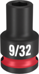 SHOCKWAVE 3/8 Inch Drive 9/32 Inch 6 Point Impact Socket, Forged Steel