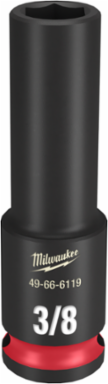 SHOCKWAVE 3/8 Inch Drive Deep 6-Point Impact Socket, Forged Steel, 2.56 Inch Length