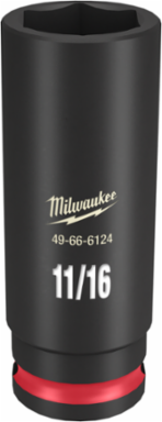 SHOCKWAVE Impact Duty 3/8 Inch Drive 11/16 Inch Deep Socket, 6 Point, Forged Steel