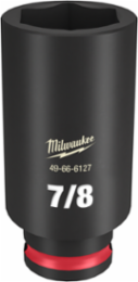 SHOCKWAVE Impact Duty 3/8 Inch Drive Deep Socket, 7/8 Inch, 6 Points, Forged Steel