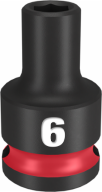 SHOCKWAVE Impact Duty 3/8 Inch Drive 6MM 6 Point Socket, Forged Steel