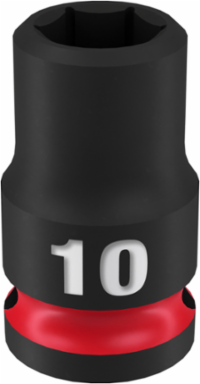 SHOCKWAVE Impact Duty 3/8 Inch Drive 10MM 6 Point Socket, Forged Steel