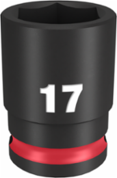 SHOCKWAVE Impact Duty 3/8 Inch Drive 17MM Socket, 6 Point Forged Steel