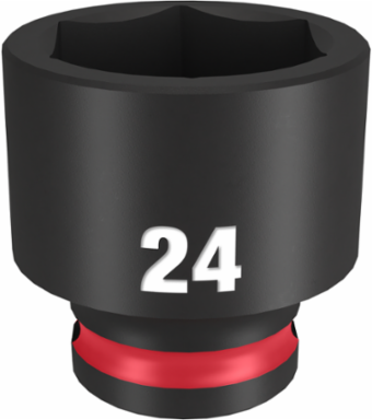 SHOCKWAVE Impact Duty 3/8 Inch Drive 24MM Standard Socket, 6-Point, Forged Steel