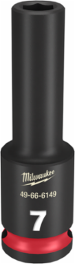 SHOCKWAVETM Impact Duty 3/8 Inch Drive 7MM Deep 6 Point Socket, Forged Steel