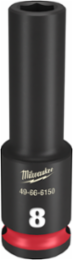 SHOCKWAVE Impact Duty 3/8 Inch Drive 8MM Deep 6-Point Socket, Forged Steel