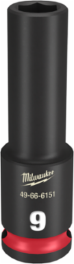 SHOCKWAVE Impact Duty 3/8 Inch Drive Deep 9MM Socket, 6-Point, Forged Steel