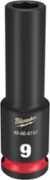 SHOCKWAVE Impact Duty 3/8 Inch Drive Deep 9MM Socket, 6-Point, Forged Steel