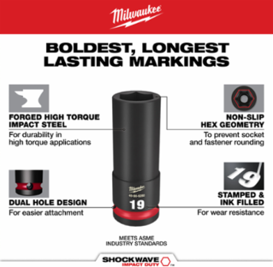 SHOCKWAVE Impact Duty 3/8 Inch Drive 10MM Deep 6 Point Socket