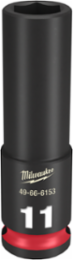 SHOCKWAVE Impact Duty 3/8 Inch Drive 11MM Deep 6-Point Socket, Forged Steel