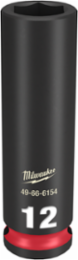 SHOCKWAVE 3/8 Inch Drive 12MM Deep 6-Point Impact Socket, Forged Steel