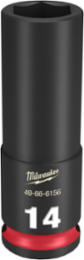 SHOCKWAVE 3/8 Inch Drive 14MM Deep Socket, 6 Point, Forged Steel