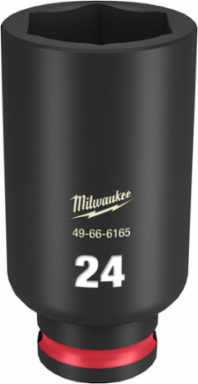 SHOCKWAVE Impact Duty 3/8 Inch Drive 24MM Deep 6-Point Socket, Forged Steel