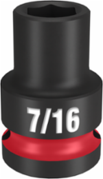SHOCKWAVE 1/2 Inch Drive 7/16 Inch Impact Socket, 6 Point, Forged Steel
