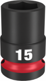 SHOCKWAVE Impact Duty 1/2 Inch Drive 15MM 6-Point Socket, Forged Steel