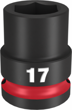 SHOCKWAVE Impact Duty 1/2 Inch Drive 17MM 6-Point Socket, Forged Steel