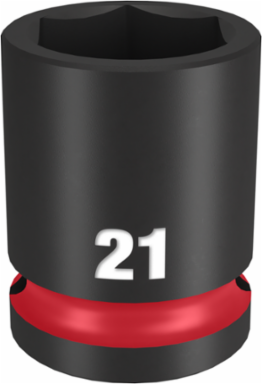 SHOCKWAVE Impact Duty 1/2 Inch Drive 21MM 6 Point Socket, Forged Steel