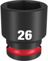 SHOCKWAVE Impact Duty 1/2 Inch Drive 26MM 6-Point Socket, Forged Steel