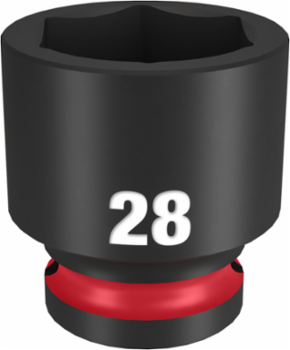 SHOCKWAVE Impact Duty 1/2 Inch Drive 28MM 6 Point Socket, Forged Steel