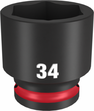 SHOCKWAVE Impact Duty 1/2 Inch Drive 34MM 6 Point Socket, Forged Steel