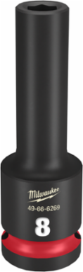 SHOCKWAVE 1/2 Inch Drive 8MM Deep Impact Socket, Forged Steel, 6-Point