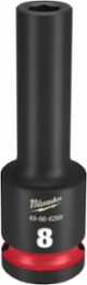 SHOCKWAVE 1/2 Inch Drive 8MM Deep Impact Socket, Forged Steel, 6-Point