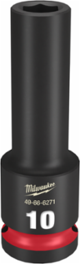 SHOCKWAVE Impact Duty 1/2 Inch Drive 10MM Deep 6 Point Socket, Forged Steel