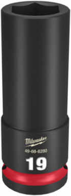 SHOCKWAVE Impact Duty 1/2 Inch Drive 19MM Deep 6 Point Socket, Forged Steel