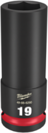 SHOCKWAVE Impact Duty 1/2 Inch Drive 19MM Deep 6 Point Socket, Forged Steel