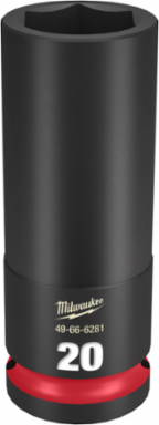 SHOCKWAVE Impact Duty 1/2 Inch Drive 20MM Deep Socket, 6 Point, Forged Steel