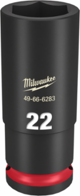 SHOCKWAVE Impact Duty 1/2 Inch Drive 22MM Deep 6 Point Socket, Forged Steel
