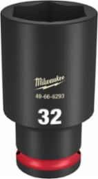 SHOCKWAVE Impact Duty 1/2 Inch Drive 32MM Deep 6 Point Socket, Forged Steel