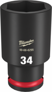 SHOCKWAVE 1/2 Inch Drive 34MM Deep 6 Point Impact Socket, Forged Steel