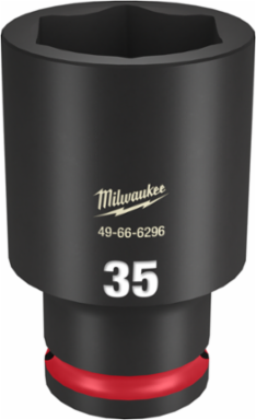 SHOCKWAVE Impact Duty 1/2 Inch Drive 35MM Deep 6 Point Socket, Forged Steel, 3.07 Inch Length