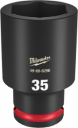 SHOCKWAVE Impact Duty 1/2 Inch Drive 35MM Deep 6 Point Socket, Forged Steel, 3.07 Inch Length
