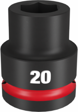 SHOCKWAVE Impact Duty 3/4 Inch Drive 20MM Socket, 6-Point Forged Steel