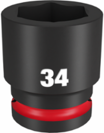 SHOCKWAVE Impact Duty 3/4 Inch Drive 34MM 6 Point Socket, Forged Steel