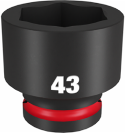 SHOCKWAVE Impact Duty 3/4 Inch Drive 43MM 6-Point Socket, Forged Steel