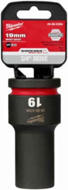 SHOCKWAVE Impact Duty 3/4 Inch Drive 19MM Deep 6 Point Socket