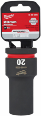 SHOCKWAVE Impact Duty 3/4 Inch Drive 20MM Deep Socket, 6-Point Forged Steel