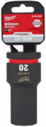 SHOCKWAVE Impact Duty 3/4 Inch Drive 20MM Deep Socket, 6-Point Forged Steel