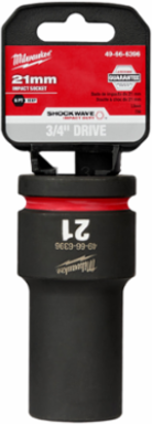 SHOCKWAVE Impact Duty 3/4 Inch Drive 21MM Deep 6 Point Socket, Forged Steel