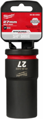 SHOCKWAVE Impact Duty 3/4 Inch Drive 27MM Deep 6 Point Socket, Forged Steel