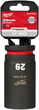 SHOCKWAVE 3/4 Inch Drive 29MM Deep 6 Point Impact Socket, Forged Steel