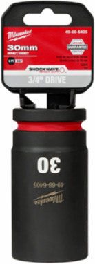 SHOCKWAVE Impact Duty 30MM Deep 6 Point Socket, 3/4 Inch Drive, Forged Steel