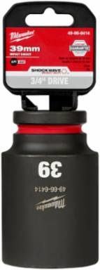 SHOCKWAVE Impact Duty 3/4 Inch Drive 39MM Deep Socket, 6-Point Design