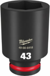 SHOCKWAVE Impact Duty 3/4 Inch Drive 43MM Deep Socket, 6 Point, Forged Steel